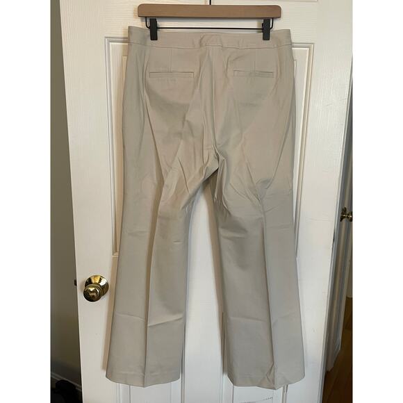 Talbots Women's 10 Petite Light Beige Curvy Dress Pants Stretch Cotton Spandex - Picture 2 of 9